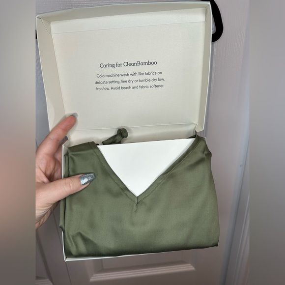 Ettitude Sateen Cami & Short Set Moss sz.XXL - Picture 6 of 6